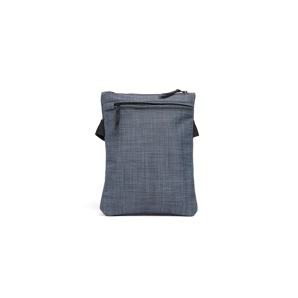 Mueslii crossbody,  made of water resistant canvas nylon, color slate grey, back view.