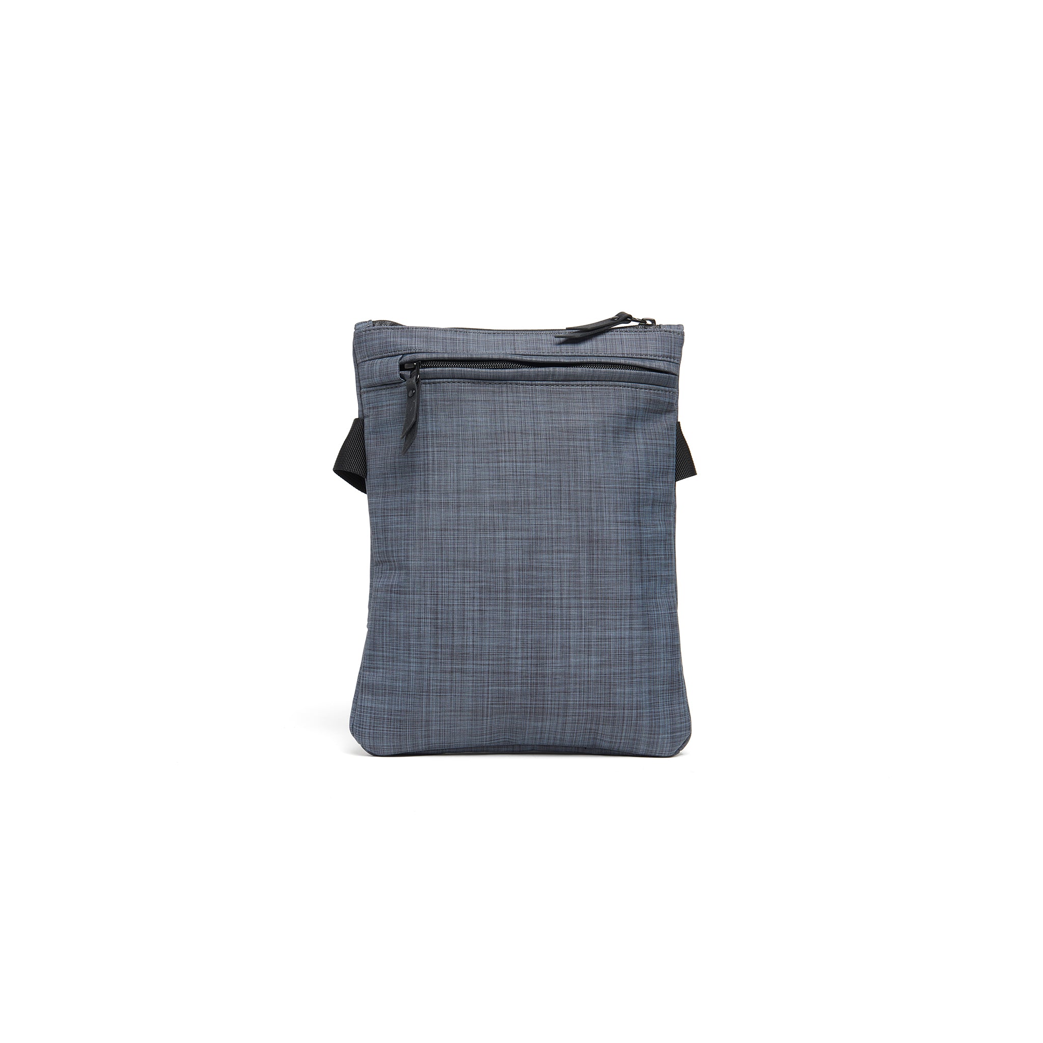 Mueslii crossbody,  made of water resistant canvas nylon, color slate grey, back view.