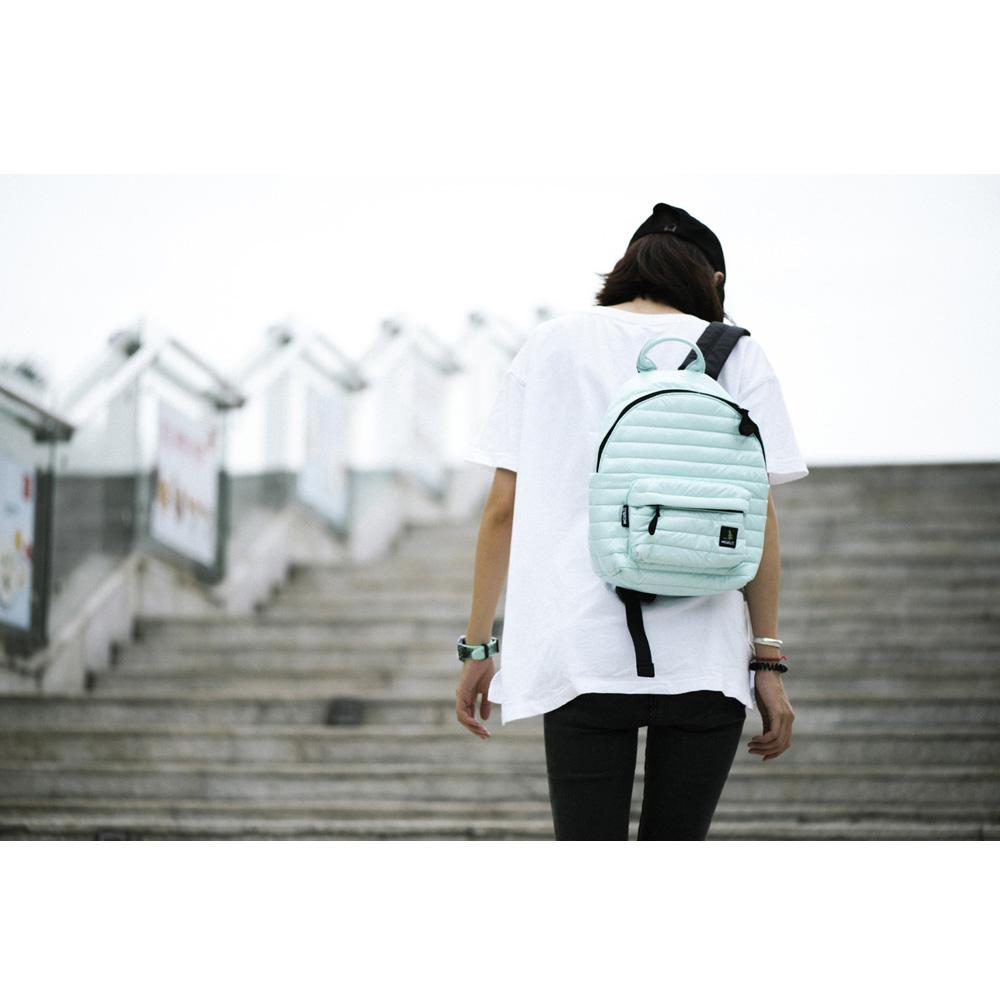 Mueslii original puffer medium and small backpack made of high density nylon and Ykk zips