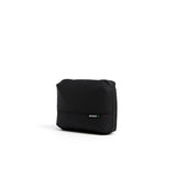 Mueslii tech case, made of PU coated waterproof nylon, color black, side view.