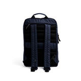 Mueslii daily backpack, made of PU coated waterproof nylon, with a laptop compartment, color blue, back vview.