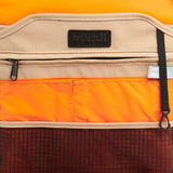 Mueslii daily backpack, made of PU coated waterproof nylon, with a laptop compartment, color sand, inside view.