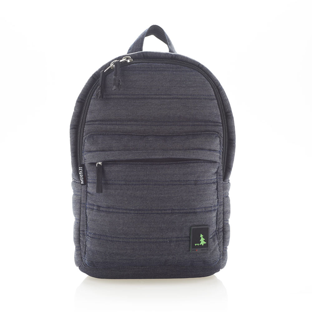 Mueslii original puffer daily backpack made of high density nylon and Ykk zips