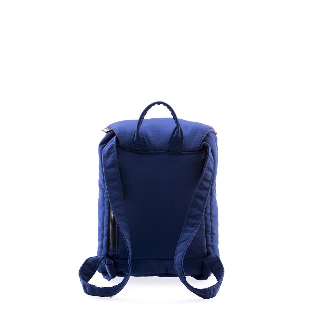 Mueslii puffer top loader made of Cordura nylon and Ykk zips, back side.