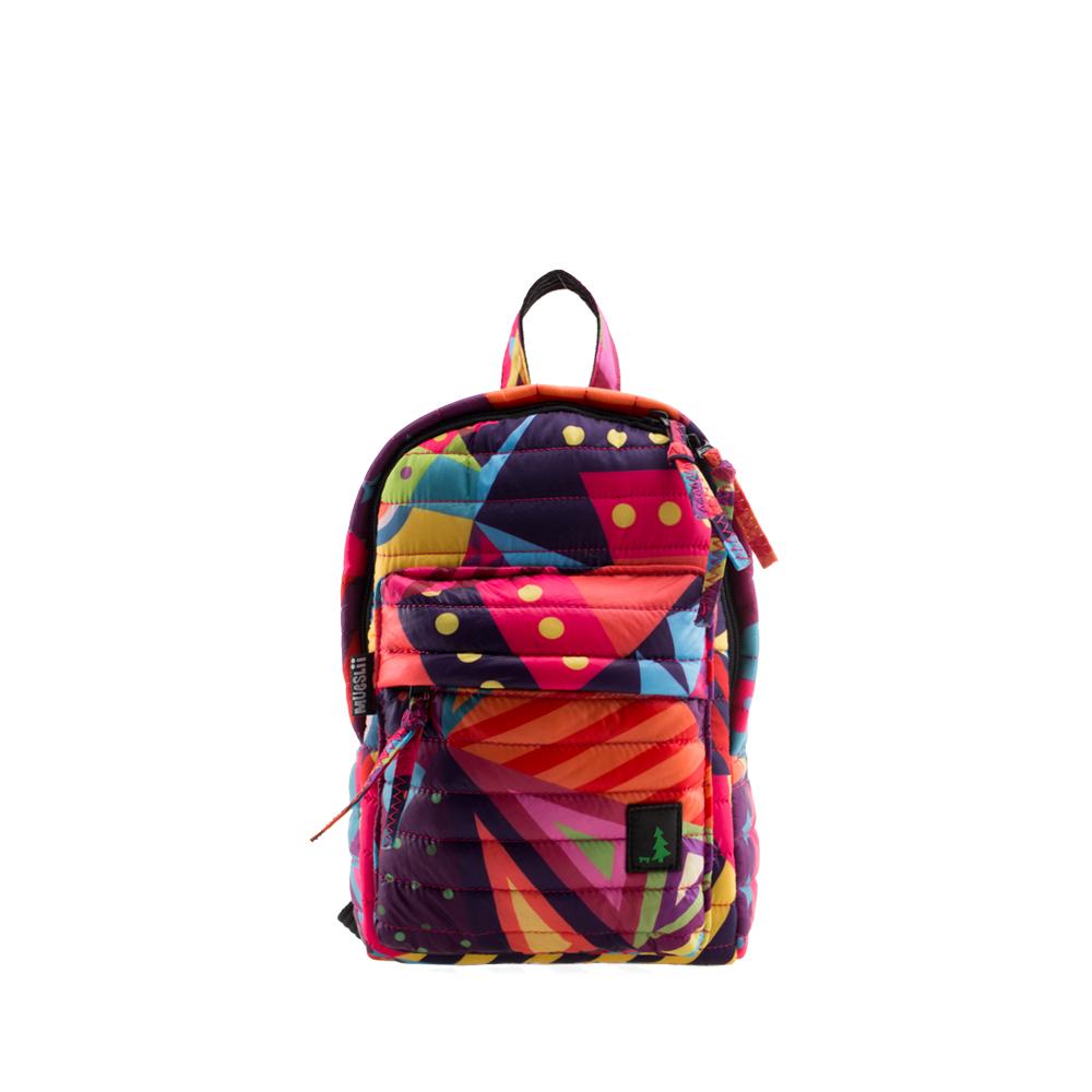 Mueslii original puffer Mini pack made of high density nylon and Ykk zips, limited edition, printed motif.