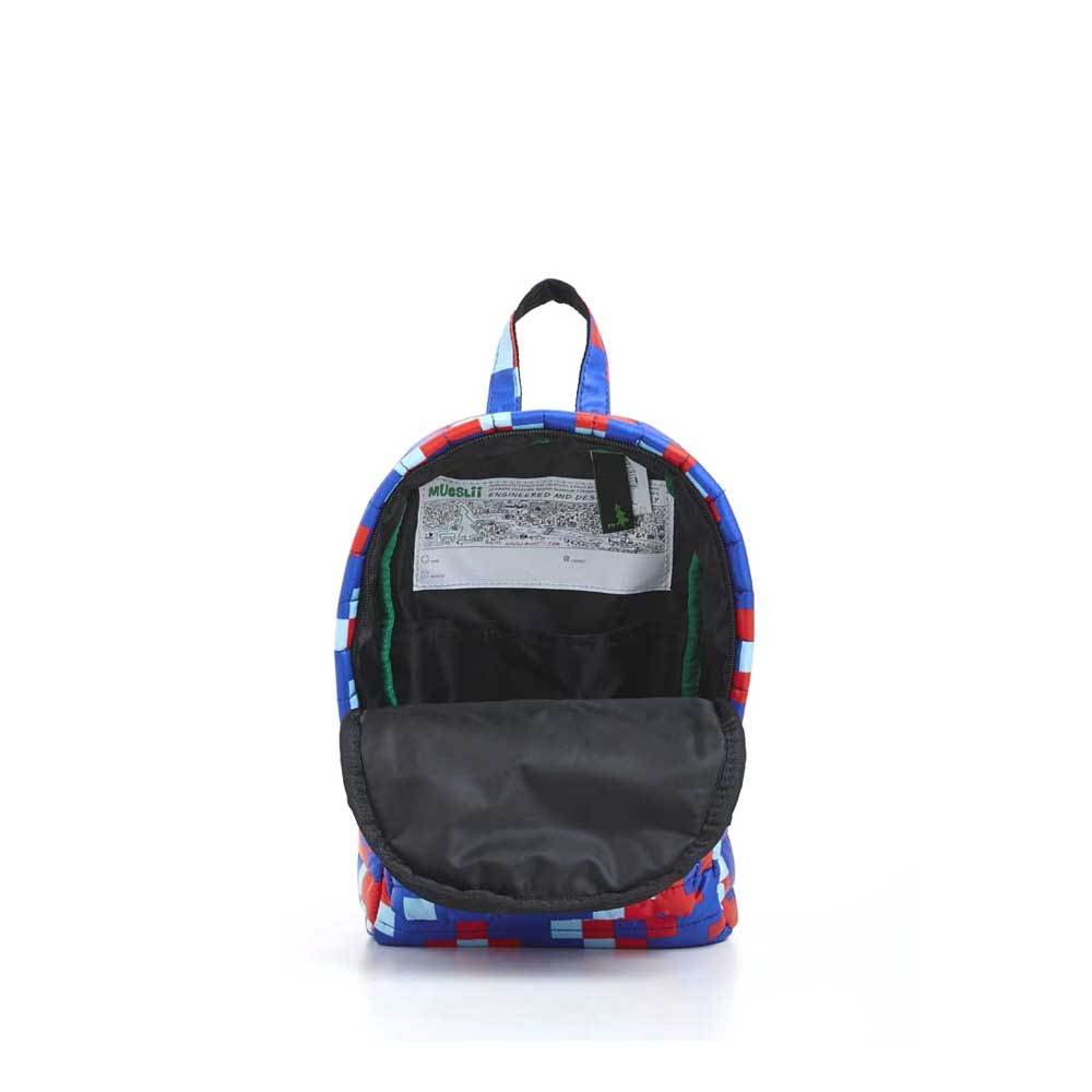 Mueslii original puffer Mini pack made of high density nylon and Ykk zips, limited edition, printed motif.